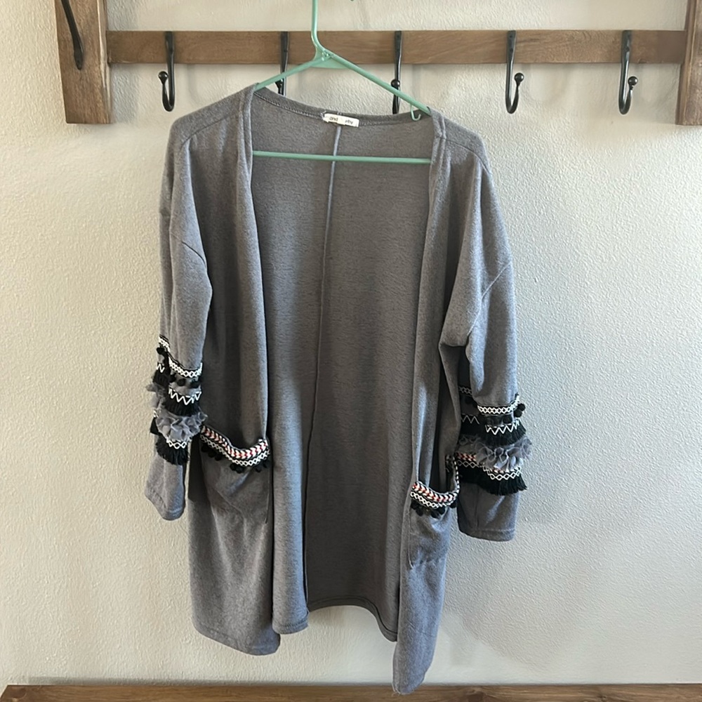 Grey cardigan